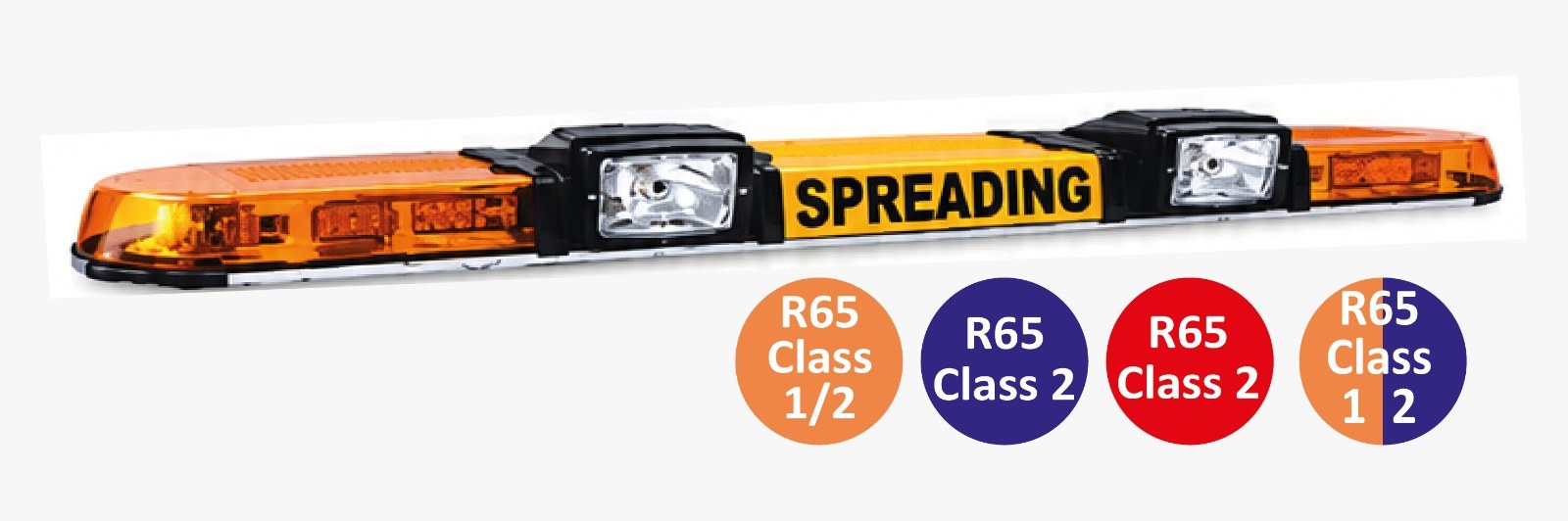 Amber works lightbar with sign